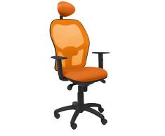 Piqueras Y Crespo (PIQU7) Sedia Jorquera con Seduta Bali con testiera Fissa Ufficio Talla Unica Arancione