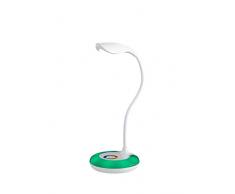 Azione by WOFI 887001066000Â a + lampada da tavolo, Plastica, 1Â W, integrato, Bianco, 13Â x 13Â x 35Â cm
