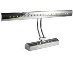 Applique Parete 27 LED 7 W Plafoniera Specchio Luce Calda Bagno Muro Cromato