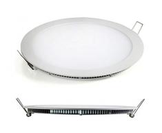 BES 21006 Faretto LED, 24 Watt, Luce Naturale, Rotondo Pannello, Ultra Slim Incasso