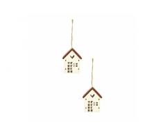 Galileo Casa Casetta Set Appendini, Legno, Multicolore, 7x6x5 cm, 2 unitÃ