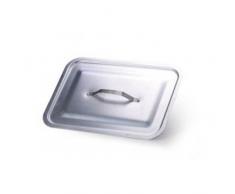 Pentole Agnelli ALMA183B60 Coperchio Rettangolare Piano Angoli Tondi per Art. 150/151 Spessore 3 Millimetri, Diametro 60X40 Cm