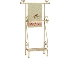 Clayre & Eef 40450 - Porta Asciugamani per Ospiti, in Ferro, Stile Vintage, 55 x 18 x 97 cm