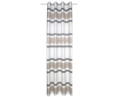 Home fashion Tenda ad Occhielli, Tessuto, Grigio, 245 x 140 cm