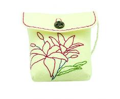 Kleiber - Kit Fai da Te per Borsa Piccola in Feltro con Rosa Bianca