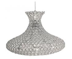 Miasma Oaks Lighting Lampada 9053/7 soffitto in cromo lucido telaio perline vestito con lampadario di cristallo