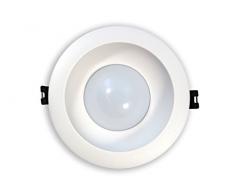 BES 22107 Faretto LED Circle, Incasso 4W, Luce Fredda, Alette, Soffitto