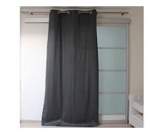Soleil dâOcre 031670 - Tenda con occhielli, inLino / cotone / poliestere, 140 x 250 cm, Grigio, 140 x 250 cm