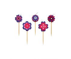 IBILI 786.204 Set di 5 Candele - a Forma di Fiore