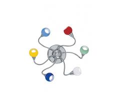 Ideal Lux Tender PL6 Lampada da Parete/soffitto E14, Multicolore, Unica