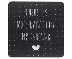 Sealskin Lyrics - Tappetino da bagno antiscivolo, in gomma, nero, 53 x 0,4 x 53 cm