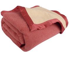 Pooh 11010010-300-B0A1 Inverno Liner Lana Vergine Coperta Blu/Ecru - 240 x 300 cm