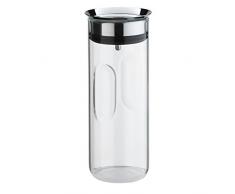 WMF Motion Acqua caraffa 0,8Â L, Altezza 24Â cm Caraffa in Vetro Coperchio in Silicone Closeup di Chiusura Impugnatura Lavabile in lavastoviglie, Argento, 9.8Â cm