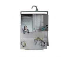Douceur d interno tenda a occhielli stampa Hesperia, Poliestere, Nero, 240Â x 140Â cm