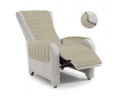 Italian Bed Linen PO-Rec Copripoltrona Reclinabile, Microfibra, Tortora/Grigio Chiaro, Misura Standard