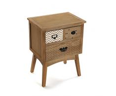 VERSA 21080013 Cassettiera, Legno, Marrone, 35 x 49 x 65.5 cm