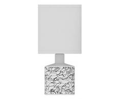 Lussiol 233770 Comodino, Lampada Decorativa, Ceramica, Nero, Ã 14 x H 29 cm