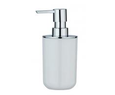 Wenko Dispenser per Sapone Liquido Posa capacitÃ 0,33 l, Bianco, 7 x 16,5 x 8 cm