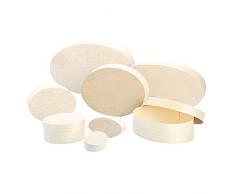 Rayher 62386000 Scatole ovali, FSC Mix Credit, 75 x 45 x 35 mm