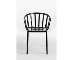 Kartell 5806/09 Venice Sedia, Policarbonato, Set di 2 Sedie, 51x75x51 cm, Nero