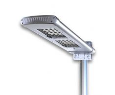 Brightsparksolar - BS4127 Lampada solare per vialetto isolata in alluminio 80,8 x 22,7 x 16,4 cm 120 W 500 lm, grigio
