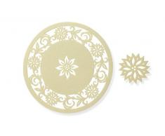 Galileo Casa Fiore Set Sottopiatto e Sottobicchiere, Feltro, Multicolore, 33x33x0.5 cm, 2 unitÃ