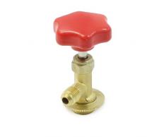 sourcingmapÂ® Rosso rotante per dell valvola di controllo filettatura in ottone refrigerante R134 Apriscatole CT-339