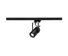 SLV, Faretto a LED integrato, 4000 K, 13 W, con adattatore trifase, 15°, Nero (schwarz)