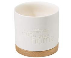 Spaas Portacandele in Porcellana per lumini (Maxi), Bianco, D 91 mm x H 95 mm