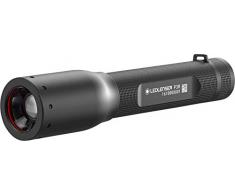 Led Lenser P3R torcia tascabile a LED, flusso luminoso Max 140 lumen, raggio di luce Max 100 m, autonomia Max 6 ore, in confezione Blister, Nero