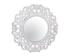 Dcasa - Specchi da Parete Rotondi Bianchi per mobili, Adesivi per la Decorazione della casa, Unisex, per Adulti, Colore Unico