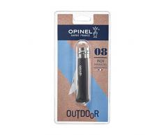 OPINEL NÂ°08 - Coltello tascabile in legno Opinel, lama in acciaio inossidabile, lama in acciaio inox, 8,5 cm e manico in legno Nero Marrone