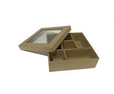 Glorex 6 2027 241 - Scatola in cartone con custodie, neutro, 16,5x16,5x5cm