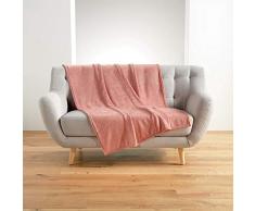 Douceur dintÃ©rieur Plaid 125 x 150 cm Coral Stampa Metallise Mazarine Rose