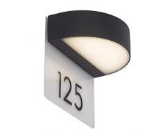 AEG Lampada da Parete per Esterni con Numero civico, Antracite/Bianco