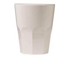 Garnet Bianco Bicchiere di plastica Riutilizzabile âRox Latteâ â Set da 6 Pezzi â Lavabile in lavastoviglie â 29 Bordo/ 25 cl a Servizio-Made in Italy