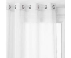 Homemaison Tenda Leggero Uni a Occhielli, Poliestere, Bianco, 240Â x 140Â cm