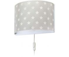 Dalber - Lampada da parete E-27, Stella grigia, Multicolore, 31 x 14.5 x 22.5