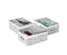 UNIMASA - Scatola di Cartone Pieghevole, 32 x 24 x 13 cm, Colore: Ãcru