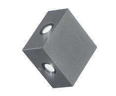 Rossini Illuminazione A. 10015-AN Lampada da Parete per Esterno a LED Integrata, 4 W, Antracite