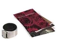 Troika-Anello antigoccia per Bottiglie di Vino, con Porta Carte di Credito e Gift Card Selezione, Colore: Nero/Argento, Peso 4,9 x 11 x 2 cm