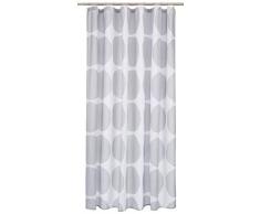 iDesign Poly Design con Motivo Geometrico a Pois, Vasca Poliestere al 100%, Tenda Bagno Doccia, Grigio, 182,9 cm x 0,3 cm