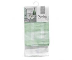 Douceur dintÃ©rieur Perocco, 2 Strofinacci, Verde, 50 x 70 cm