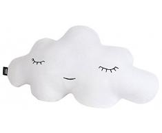 Paparajote Factory Cloud Newborn - Cuscino Morbido di Pelliccia, a Forma di Nuvola, Speciale per Neonati 80 x 16 x 42 cm Bianco