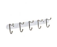 Axentia Appendiabiti da Parete, MDF, Bianco, ca. 51 x 11,3 x 10,7 cm
