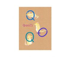 Komar Quadro da Parete ABC Animal Q Poster Immagine, Soggiorno, Camera da Letto, Decorazione, Stampa Senza Cornice Disponibile in Tre Misure, Multicolore, P036Q-40x50