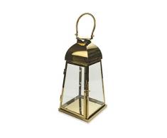 Villa DEste Home Tivoli Lanterna trapezoidale Dorata Piccola, Oro