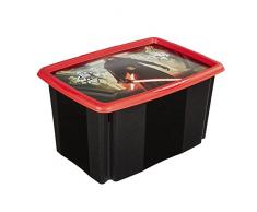 OKT Star Wars Scatola con Coperchio, Plastica, Nero, 45 litri, 54 x 39 x 29.5 cm