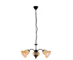 Lampada da soffitto con ornamenti in stile Art Nouveau Design lampadario 3 legno invecchiato 1/4/751 marrone