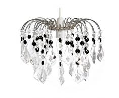 Loxton illuminazioneEasyfit fontana effetto cristallo pendente, in acrilico, trasparente nero, 60Â W